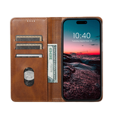 iPhone 14 | iPhone 14 - Suteni® Oil Wax Lædercover - Brun - DELUXECOVERS.DK