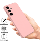 Samsung Galaxy S25 | Samsung Galaxy S25 - Deluxe™ Soft Touch Silikone Cover - Lyserød - DELUXECOVERS.DK