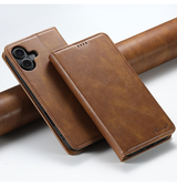 iPhone 16 | iPhone 16 - Suteni® Oil Wax Lædercover - Brun - DELUXECOVERS.DK
