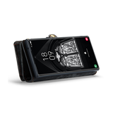 Samsung Galaxy S25 Ultra | Samsung Galaxy S25 Ultra - CaseMe™ Multifunktionel Læder Etui / Pung - Sort - DELUXECOVERS.DK