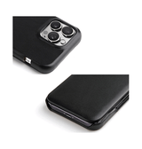 iPhone 16 Pro Max | iPhone 16 Pro Max - Fierre Shann™ Ægte Læder Flip Cover - Sort - DELUXECOVERS.DK