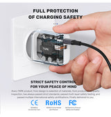 Vægoplader | TOPK® | 2-Port USB-A / USB-C Oplader QC 3.0 - 30W - Hvid - DELUXECOVERS.DK