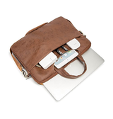 MacBook Taske | MacBook 14" - Kinmac 360° PU Læder Computer Taske / Sleeve - Brun - DELUXECOVERS.DK