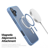 iPhone 16 | iPhone 16 - DUX DUCIS™ MagSafe Silikone Cover - Blå - DELUXECOVERS.DK