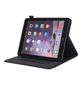 iPad 6 | iPad 6 - 9.7" - Verona™ Multietui Ægte Læder Cover - Sort - DELUXECOVERS.DK