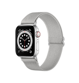 Apple Watch 42mm | Apple Watch (42/44/SE/45mm & Ultra) - Polyester Nylon Rem Armbånd - Sølv - DELUXECOVERS.DK