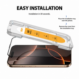 iPhone Beskyttelsesglas | iPhone 15 Pro Max - ENKAY™ Beskyttelsesglas m. Nem Installation - DELUXECOVERS.DK