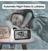 Gadgets | Babymonitor m. Kamera - 5 Tommer skærm - temperatursensor - DELUXECOVERS.DK