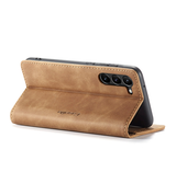 Samsung Galaxy S23 | Samsung Galaxy S23 - CaseMe™ Noble Læder Etui / Pung - Brun - DELUXECOVERS.DK