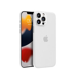 iPhone 12 Pro Max | <AAA>iPhone 12 Pro Max - Ultratynd Matte Series Cover V.2.0 - Hvid/Klar - DELUXECOVERS.DK