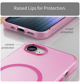 iPhone 16e | <AAA>iPhone 16e - DeLX™ Translucent MagSafe Silikone Cover - Pink - DELUXECOVERS.DK