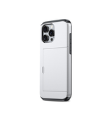 iPhone 16 Pro | iPhone 16 Pro - Deluxe™ Håndværker Cover M. Kortholder - Sølv - DELUXECOVERS.DK