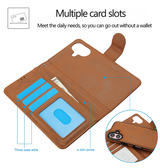 iPhone 16 Plus | iPhone 16 Plus - Vintage 2-In-1 Læder Etui M. Aftageligt Cover - Brun - DELUXECOVERS.DK