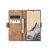 Samsung Galaxy S25 Ultra | Samsung Galaxy S25 Ultra - CaseMe™ Noble Læder Etui / Pung - Brun - DELUXECOVERS.DK
