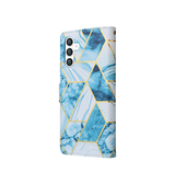 Samsung Galaxy S24 Plus | Samsung Galaxy S24 Plus - UNIQ™ Marble Læder Etui - Ocean - DELUXECOVERS.DK