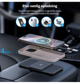 Mobilholder | FlexCharge™ / Trådløs Oplader & Anti-slip Mat til Bilen - Sort - DELUXECOVERS.DK