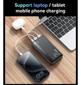 Powerbank | Yesido® YPS1 | Powerbank 20.000 mAh - 35W! - Sort - DELUXECOVERS.DK