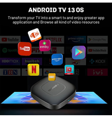 Gadgets | Android Smart TV/Film 8K Streaming Box - Sort - DELUXECOVERS.DK