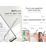 Stylus Pen | Baseus® Dynamic 2-i-1 Stylus Pen til iPad & Tablet - Sølv - DELUXECOVERS.DK