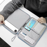 iPad Air 4/5 (2020/2022) - BUBM® Beskyttende sleeve med organizer - Blå