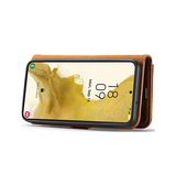 Samsung Galaxy S23 | Samsung Galaxy S23 - DG.MING™ Vintage 2-In-1 Læder Etui M. Cover - Brun - DELUXECOVERS.DK