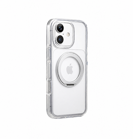 iPhone 17 | iPhone 17 - MagSafe Silikone Cover m. Ring Holder - Sølv - DELUXECOVERS.DK