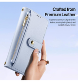 iPhone 16e | <AAA>iPhone 16e - DUX DUCIS™ 2-i-1 Læder Etui M. Aftageligt Cover - Babyblå - DELUXECOVERS.DK