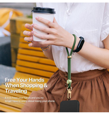 Tilbehør | DUX DUCIS™ Kort Nylon Snor / Strop til Mobil & iPhone - Mørkegrøn - DELUXECOVERS.DK