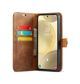 Samsung Galaxy S24 Plus | Samsung Galaxy S24 Plus - DG.MING™ Vintage 2-In-1 Læder Etui M. Cover - Brun - DELUXECOVERS.DK