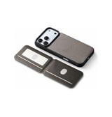 iPhone 17 Pro Max - MagSafe Læder Cover M. RFID Aftagelig Kortholder - Grå -  ESEBLE™