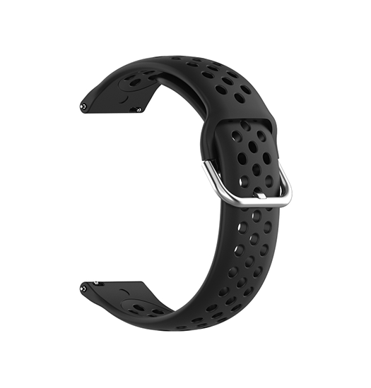 Samsung Galaxy Watch FE | Samsung Galaxy Watch FE (40mm) - 4Run™ Silikone Løbe Sportsrem - Sort - DELUXECOVERS.DK