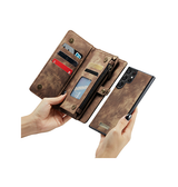 Samsung Galaxy S25 Ultra | Samsung Galaxy S25 Ultra - CaseMe™ Multifunktionel Læder Etui / Pung - Brun - DELUXECOVERS.DK