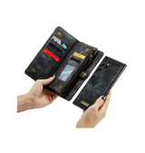 Samsung Galaxy S25 Ultra | Samsung Galaxy S25 Ultra - CaseMe™ Multifunktionel Læder Etui / Pung - Sort - DELUXECOVERS.DK