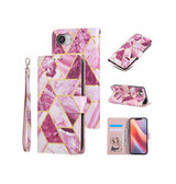 iPhone 16e | iPhone 16e - UNIQ™ Marble Læder Etui - Purple - DELUXECOVERS.DK