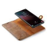 Samsung Galaxy S23 Ultra | Samsung Galaxy S23 Ultra - DG.MING™ Vintage 2-i-1 Læder Etui M. Cover - Brun - DELUXECOVERS.DK