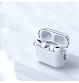 Airpods Pro 2 | AirPods Pro | TOTU® Premium Silikone Cover - Gennemsigtig - DELUXECOVERS.DK