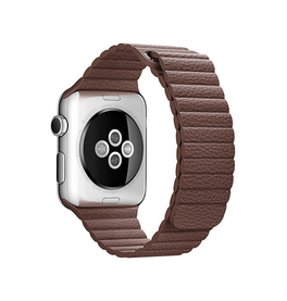 Apple Watch 38mm | Apple Watch (38/40/SE/41/42mm) - Valence™ Loop Læder Rem - Mørkebrun - DELUXECOVERS.DK