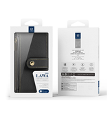 iPhone 16e | <AAA>iPhone 16e - DUX DUCIS™ 2-i-1 Læder Etui M. Aftageligt Cover - sort - DELUXECOVERS.DK