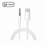 Kabel Special | USB-C til Minijack 3.5mm Aux Kabel | - Hvid 1M - DELUXECOVERS.DK