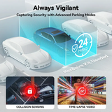 Dashcam | Dashcam 4K til bil - Natvision, Parkeringsmode, G-sensor - Carlover™ - DELUXECOVERS.DK