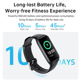 Fitnessur IP68 med Pulsmåling – 7–10 Dages Batteri – Sort – Tracka™