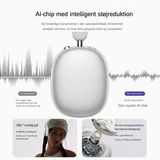 Over-Ear Trådløs Headset Bluetooth 5.4 M. Aktiv Støjreduktion  - Sølv