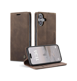 iPhone 17 | iPhone 17 - CaseMe™ Noble Læder Etui / Pung - Brun - DELUXECOVERS.DK