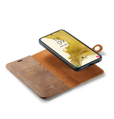 Samsung Galaxy S21+ | Samsung Galaxy S21+(Plus) - DG.MING™ Vintage 2-In-1 Læder Etui M. Cover - Brun - DELUXECOVERS.DK