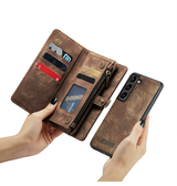 Samsung Galaxy S23 | Samsung Galaxy S23 - CaseMe™ Multifunktionel Læder Etui / Pung - Brun - DELUXECOVERS.DK