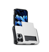 iPhone 16 Pro | iPhone 16 Pro - Deluxe™ Håndværker Cover M. Kortholder - Sølv - DELUXECOVERS.DK