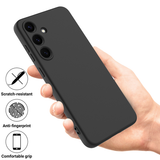 Samsung Galaxy S25 | Samsung Galaxy S25 - Deluxe™ Soft Touch Silikone Cover - Sort - DELUXECOVERS.DK