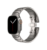 Apple Watch 42mm | Apple Watch (42/44/SE/45/46/49mm) - L'Empiri™ X34 Ægte Titanium Rem - Titaniumgrå - DELUXECOVERS.DK