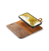 Samsung Galaxy S23 | Samsung Galaxy S23 - DG.MING™ Vintage 2-In-1 Læder Etui M. Cover - Brun - DELUXECOVERS.DK