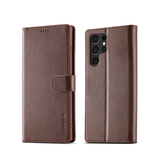 Samsung Galaxy S25 Ultra | Samsung Galaxy S25 Ultra - LC.IMEEKE™ Læder Cover M. Kortholder - Brun - DELUXECOVERS.DK